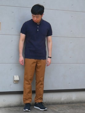 「無地党」｜「アイテム（アクセサリー）」を使った、ZA@ROさん（メンズ・168cm）の春コーディネート