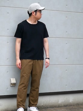 「無地党」｜「アイテム（アクセサリー）」を使った、ZA@ROさん（メンズ・168cm）の夏コーディネート