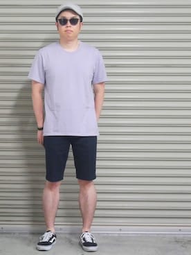 「無地党」｜「アイテム（アクセサリー）」を使った、ZA@ROさん（メンズ・168cm）の夏コーディネート
