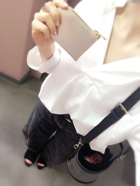 「アイテム（財布）」を使った、オガワマイさん（レディース・152cm）の夏コーディネート