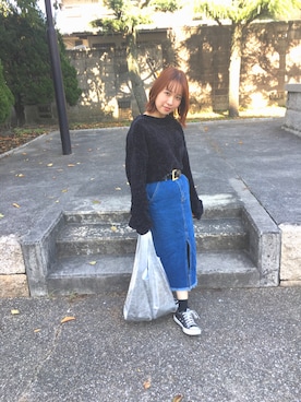 「Actually（アクチュアリー）のアイテム」を使った、オガワマイさん（レディース・152cm）の秋コーディネート