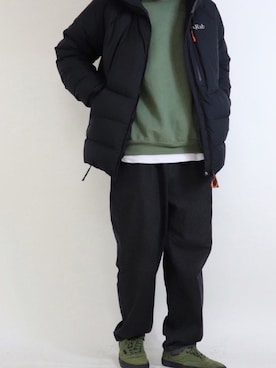 「Rab（ラブ）のアイテム」を使った、Hahaha2021さん（メンズ・177cm）の冬コーディネート