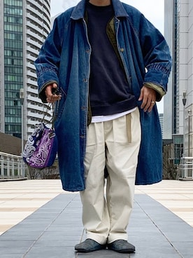 「PERSON'S（パーソンズ）のアイテム（トップス）」を使った、Hahaha2021さん（メンズ・177cm）の冬コーディネート