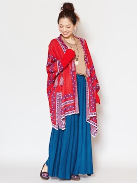 「アイテム（アクセサリー）」を使った、チャイハネSTAFF  amiさん（レディース・164cm）の秋コーディネート