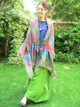 「アイテム（アクセサリー）」を使った、チャイハネSTAFF  amiさん（レディース・164cm）の秋コーディネート