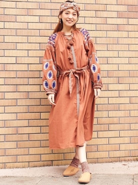 「チャイハネ（チャイハネ）のアイテム（その他シューズ）」を使った、チャイハネSTAFF  amiさん（レディース・164cm）の冬コーディネート