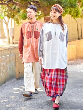 「チャイハネ（チャイハネ）のアイテム（スカート）」を使った、チャイハネSTAFF  amiさん（レディース・164cm）の春コーディネート