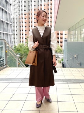 「green label relaxing（グリーンレーベルリラクシング）のアイテム（その他アウター）」を使った、asuna329さん（レディース・162cm）の夏コーディネート