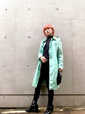 「no brand（ノーブランド）のアイテム（トレンチコート）」を使った、yuuさん（メンズ・163cm）の秋コーディネート