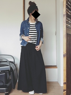 「スカーチョ」｜「アイテム（アナログ腕時計）」を使った、ちー♡164cmさん（レディース・164cm）の春コーディネート