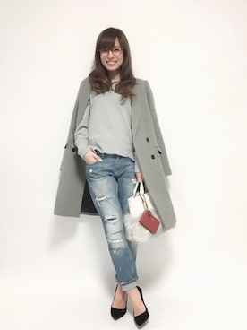 「31 Sons de mode（トランテアン　ソン　ドゥ　モード）のアイテム」を使った、YUUKIさん（レディース・152cm）の冬コーディネート