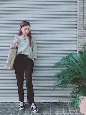 「miu miu（ミュウミュウ）のアイテム（スニーカー）」を使った、YUUKIさん（レディース・152cm）の秋コーディネート