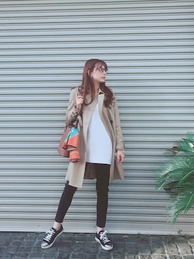 「STUDIOUS（ステュディオス）のアイテム（ジャケット/アウター）」を使った、YUUKIさん（レディース・152cm）の秋コーディネート
