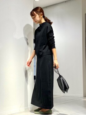 「アイテム（その他シューズ、グリーン系）」を使った、aさん（レディース・155cm）の冬コーディネート