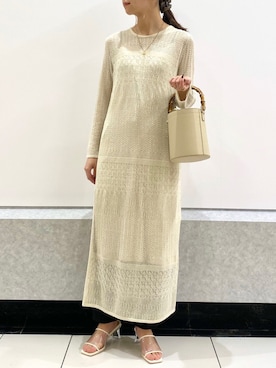「春めきシューズ」｜「アイテム（ワンピース/ドレス）」を使った、aさん（レディース・155cm）の春コーディネート