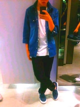 「アイテム（スリッポン、その他）」を使った、ACEさん（メンズ・174cm）の夏コーディネート