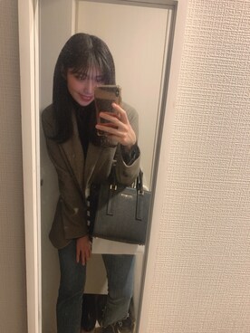 「韓国で買ったのアイテム（ジャケット/アウター、ベージュ系）」を使った、nakoさん（レディース・158cm）の夏コーディネート