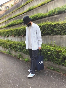 「リドム」｜「アイテム（バッグ）」を使った、RamenKingさん（メンズ・174cm）の春コーディネート