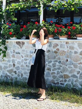 「ALDO（アルド）のアイテム（サンダル）」を使った、Ayakoさん（レディース・164cm）の夏コーディネート