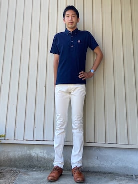 「EVOLUTION（エボリューション）のアイテム（パンツ）」を使った、ま・ま・まさん（メンズ・180cm）の秋コーディネート