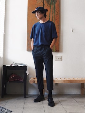 「I Love Ugly（アイラブアグリー）のアイテム（パンツ）」を使った、huntsdennisさん（メンズ・190cm）の夏コーディネート