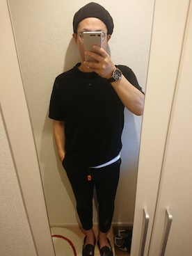 「グラミチ」｜「アイテム（ハンチング/ベレー帽）」を使った、MEGUMIさん（メンズ・174cm）の夏コーディネート