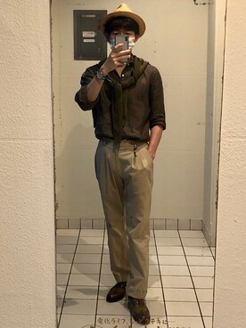 「JOHN SMEDLEY（ジョンスメドレー）のアイテム（カーディガン/ボレロ）」を使った、そへいさん（メンズ・173cm）の夏コーディネート