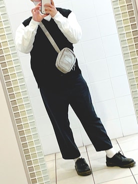 「stein（シュタイン）のアイテム（ベスト）」を使った、ぺこちゃんさん（メンズ・165cm）の春コーディネート