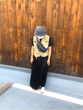 「コロンビア」｜「アイテム（ワンピース/ドレス）」を使った、rirrさん（レディース・157cm）の春コーディネート