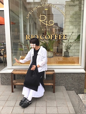 「メゾンマルジェラ」｜「アイテム（ワンピース/ドレス）」を使った、rirrさん（レディース・157cm）の夏コーディネート