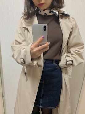 「archives（アルシーヴ）のアイテム（トレンチコート）」を使った、Yuuki さん（レディース・158cm）の冬コーディネート