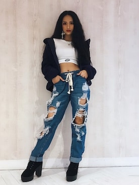 「babyShoop（ベイビーシュープ）のアイテム」を使った、babyShoop渋谷店さん（レディース・160cm）の冬コーディネート