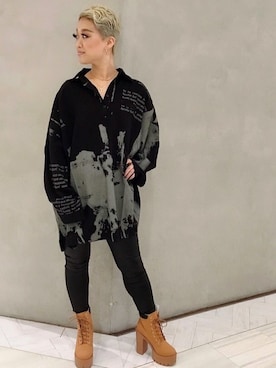 「babyShoop（ベイビーシュープ）のアイテム」を使った、babyShoop渋谷店さん（レディース・160cm）の冬コーディネート