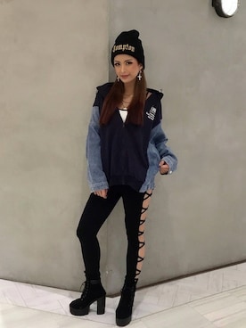「スピンドル」｜「アイテム（ジャケット/アウター）」を使った、babyShoop渋谷店さん（レディース・160cm）の冬コーディネート