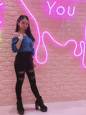 「スキニー」｜「アイテム（ブーティ）」を使った、babyShoop渋谷店さん（レディース・160cm）の春コーディネート
