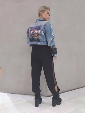 「アイテム（ブーティ）」を使った、babyShoop渋谷店さん（レディース・160cm）の春コーディネート