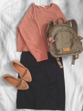 「JILL by JILL STUART（ジルバイジルスチュアート）のアイテム（バックパック/リュック）」を使った、maru☺︎さん（レディース・162cm）の冬コーディネート
