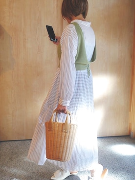 「アイテム（シャツワンピース）」を使った、sayakaさん（レディース・156cm・20代）の春コーディネート