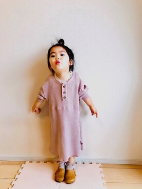 「2歳10ヶ月」｜「アイテム（ワンピース/ドレス）」を使った、ゆうちゃんさん（キッズ・90cm）の春コーディネート