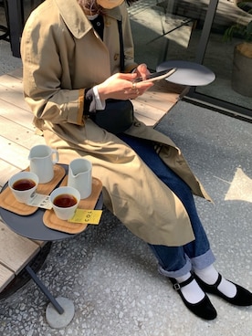 「バーバリー」｜「アイテム（トレンチコート）」を使った、ㅤㅤㅤㅤㅤㅤㅤㅤㅤㅤㅤㅤㅤさん（レディース・169cm）の冬コーディネート