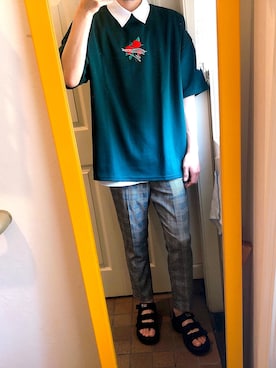 「FILA（フィラ）のアイテム（サンダル）」を使った、Asahi さん（メンズ・173cm）の夏コーディネート
