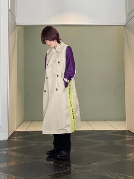 「HYSTERIC GLAMOUR（ヒステリックグラマー）のアイテム（トレンチコート）」を使った、otaさん（メンズ・168cm）の冬コーディネート