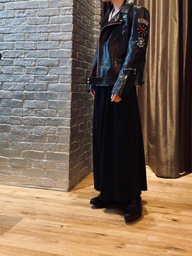 「HYSTERIC GLAMOUR（ヒステリックグラマー）のアイテム（ライダースジャケット）」を使った、otaさん（メンズ・168cm）の冬コーディネート