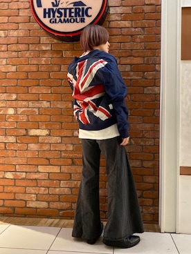 「HYSTERIC GLAMOUR（ヒステリックグラマー）のSCORPION LAUREL刺繍 プルゾン（ブルゾン、ブルー系）」を使った、otaさん（メンズ・168cm）の冬コーディネート