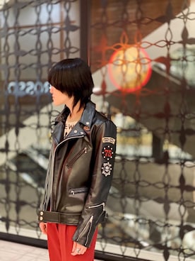 「HYSTERIC GLAMOUR（ヒステリックグラマー）のアイテム（ライダースジャケット）」を使った、otaさん（メンズ・168cm）の春コーディネート