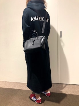 「Saint Laurent」｜「アイテム（ワンピース/ドレス）」を使った、ATKさん（レディース・154cm）の冬コーディネート