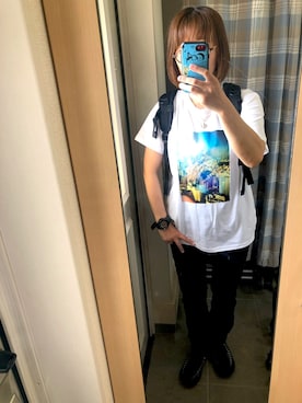 「KEEN（キーン）のアイテム（その他シューズ、ブラック系）」を使った、takami5296さん（レディース・160cm）の春コーディネート