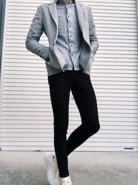 「TETE HOMME（テットオム）のアイテム（トップス）」を使った、YU-YAさん（メンズ・183cm）の冬コーディネート