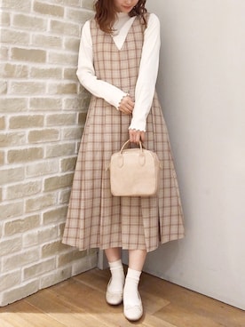 「earth music&ecology（アースミュージックアンドエコロジー）のアイテム（ボストンバッグ）」を使った、makophithさん（レディース・153cm）の春コーディネート