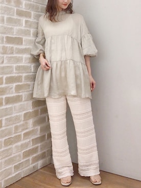 「earth music&ecology（アースミュージックアンドエコロジー）のアイテム（タンクトップ）」を使った、makophithさん（レディース・153cm）の春コーディネート